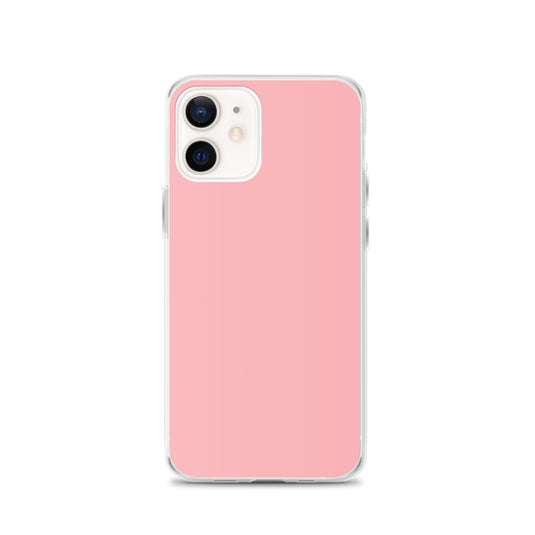 Plain Color Light Pink iPhone Case Clear Bump Resistant Flexible CREATIVETECH