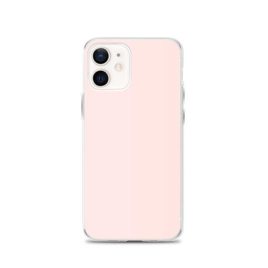 Plain Color Misty Rose Pink iPhone Case Clear Bump Resistant Flexible CREATIVETECH