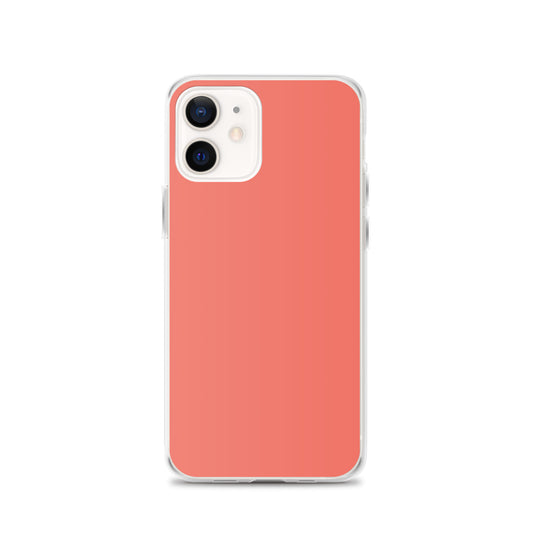 Plain Color Geraldine Orange Red Pink iPhone Case Clear Bump Resistant Flexible CREATIVETECH