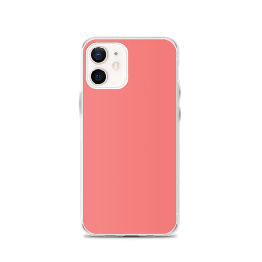 Plain Color Salmon Pink iPhone Case Clear Bump Resistant Flexible CREATIVETECH