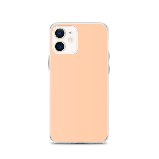 Plain Color Peach Orange iPhone Case Clear Bump Resistant Flexible CREATIVETECH