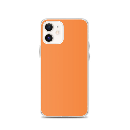 Plain Color Flamenco Orange iPhone Case Clear Bump Resistant Flexible CREATIVETECH