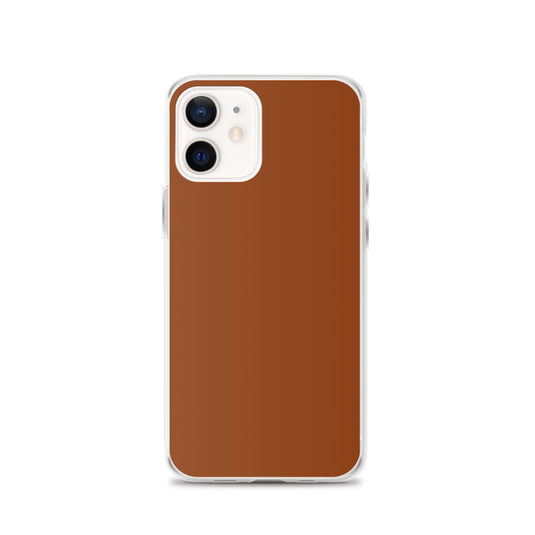 Plain Color Saddle Brown iPhone Case Clear Bump Resistant Flexible CREATIVETECH