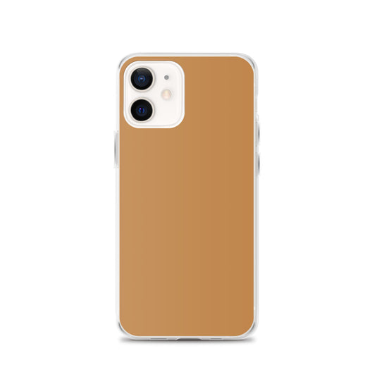 Plain Color Nude Yellow Brown iPhone Case Clear Bump Resistant Flexible CREATIVETECH