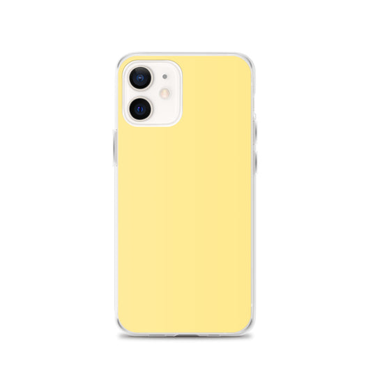 Plain Color Vis Vis Yellow iPhone Case Clear Bump Resistant CREATIVETECH