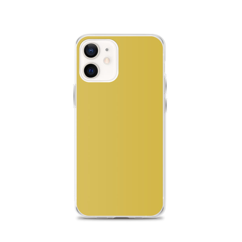 Load image into Gallery viewer, Plain Color Old Gold Yellow iPhone Case Clear Bump Resistant CREATIVETECH
