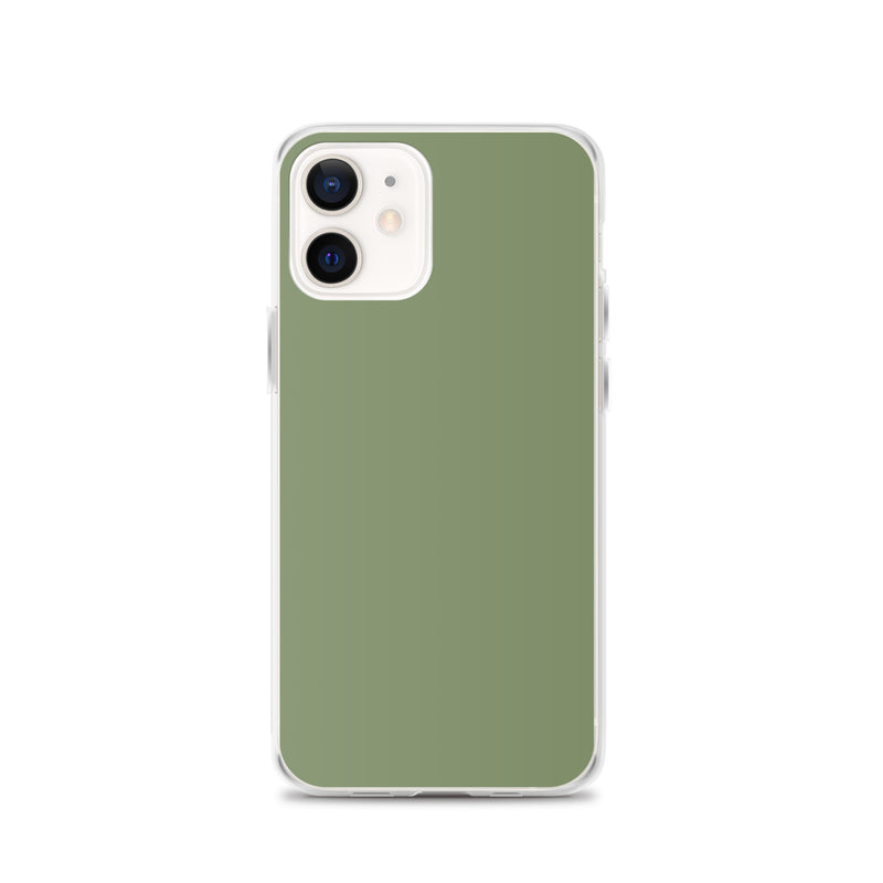 Load image into Gallery viewer, Plain Color Camouflage Green iPhone Case Clear Bump Resistant CREATIVETECH