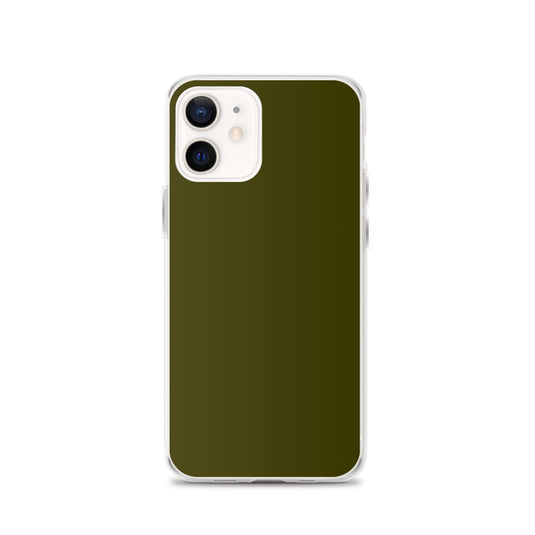 Plain Color Karaka Tabacco Green iPhone Case Clear Bump Resistant CREATIVETECH