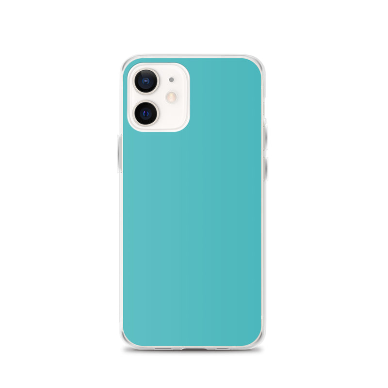 Load image into Gallery viewer, Plain Color Viking Blue iPhone Case Clear Bump Resistant CREATIVETECH
