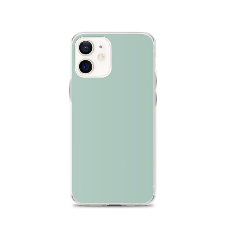 Load image into Gallery viewer, Plain Color Opal Green Blue iPhone Case Clear Bump Resistant CREATIVETECH