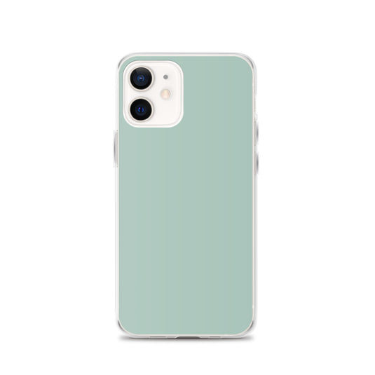 Plain Color Opal Green Blue iPhone Case Clear Bump Resistant CREATIVETECH