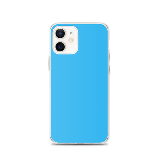 Plain Color Deep Sky Blue iPhone Case Clear Bump Resistant CREATIVETECH
