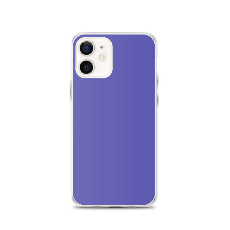 Load image into Gallery viewer, Slate Blue Purple iPhone Clear Thin Case Plain Color CREATIVETECH
