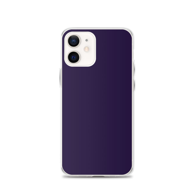 Load image into Gallery viewer, Tolopea Dark Purple iPhone Clear Thin Case Plain Color CREATIVETECH
