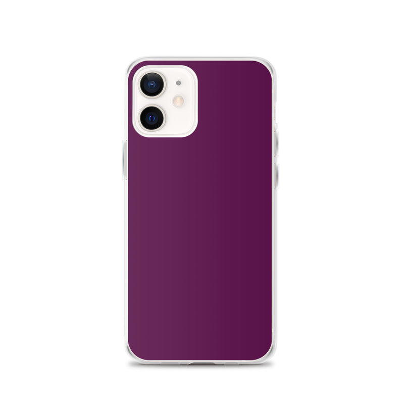 Load image into Gallery viewer, Tyrian Purple iPhone Clear Thin Case Plain Color CREATIVETECH
