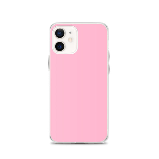 Cotton Candy Pink iPhone Clear Thin Case Plain Color CREATIVETECH