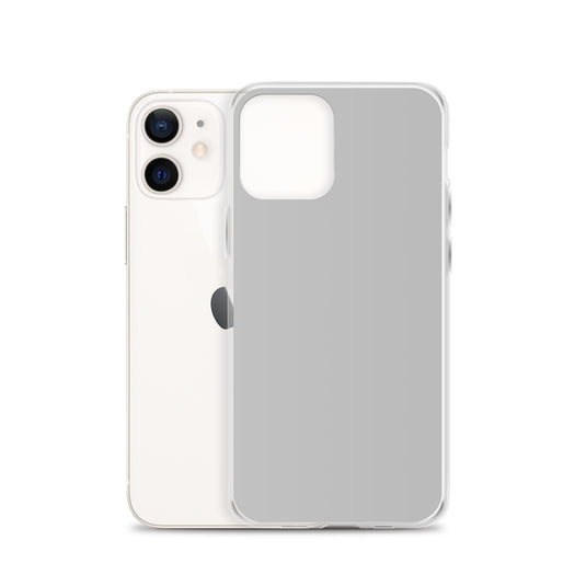 Plain Color Silver Grey iPhone Case Clear Bump Resistant Flexible CREATIVETECH