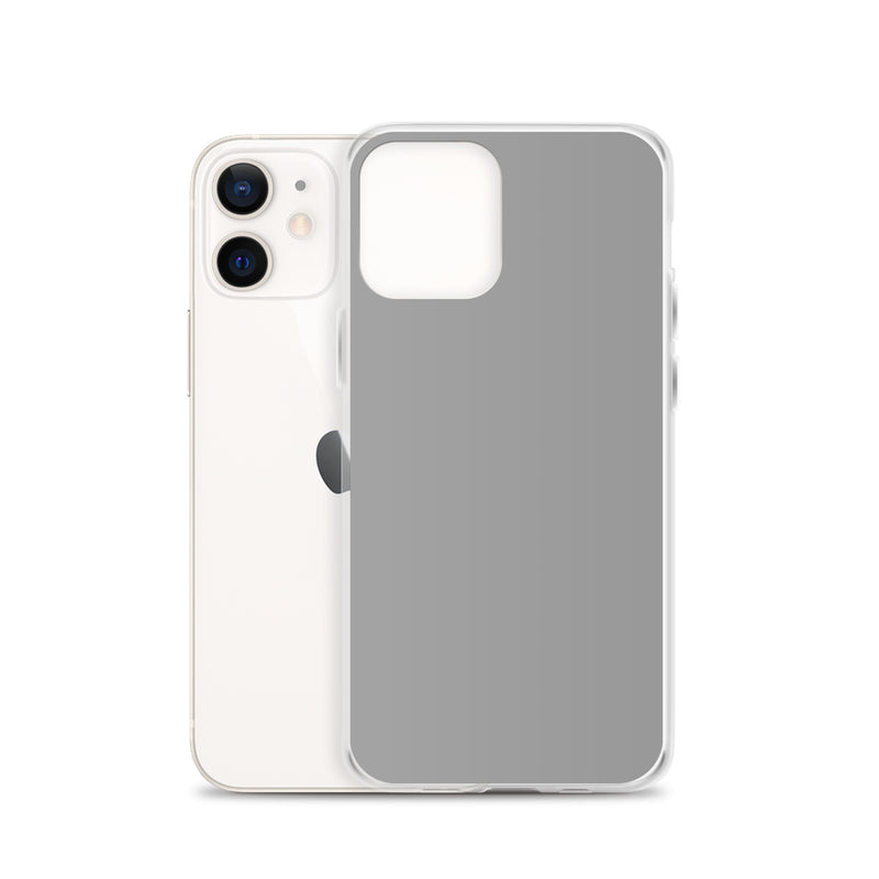 Load image into Gallery viewer, Plain Color Nobel Grey iPhone Case Clear Bump Resistant Flexible CREATIVETECH