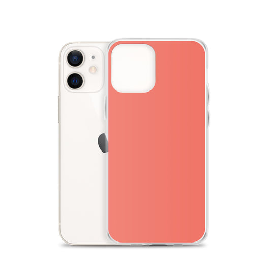 Plain Color Geraldine Orange Red Pink iPhone Case Clear Bump Resistant Flexible CREATIVETECH