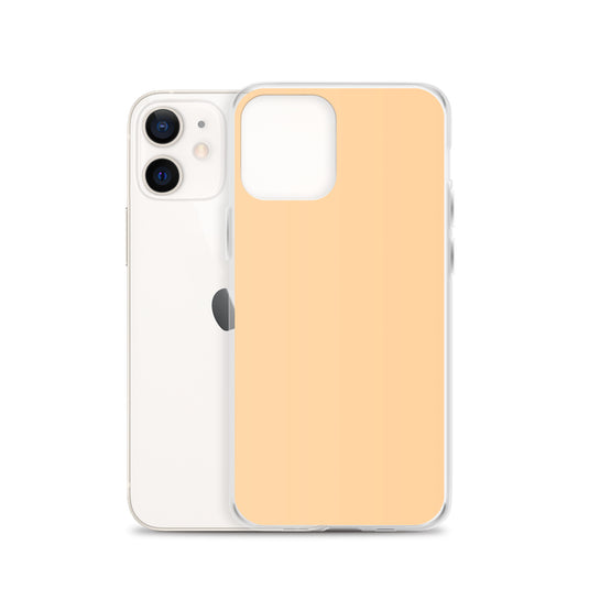 Plain Color Frangipani Orange iPhone Case Clear Bump Resistant Flexible CREATIVETECH