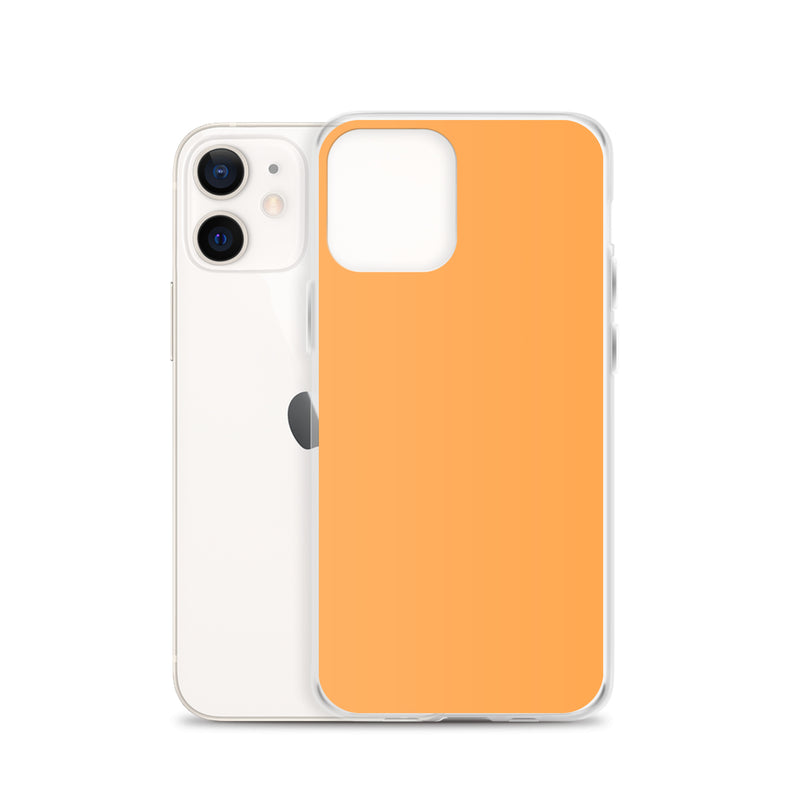 Load image into Gallery viewer, Plain Color Texas Rose Orange iPhone Case Clear Bump Resistant Flexible CREATIVETECH