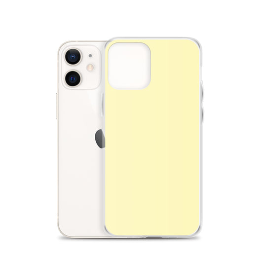 Plain Color Cumulus Yellow iPhone Case Clear Bump Resistant Flexible CREATIVETECH