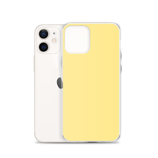 Plain Color Vis Vis Yellow iPhone Case Clear Bump Resistant CREATIVETECH