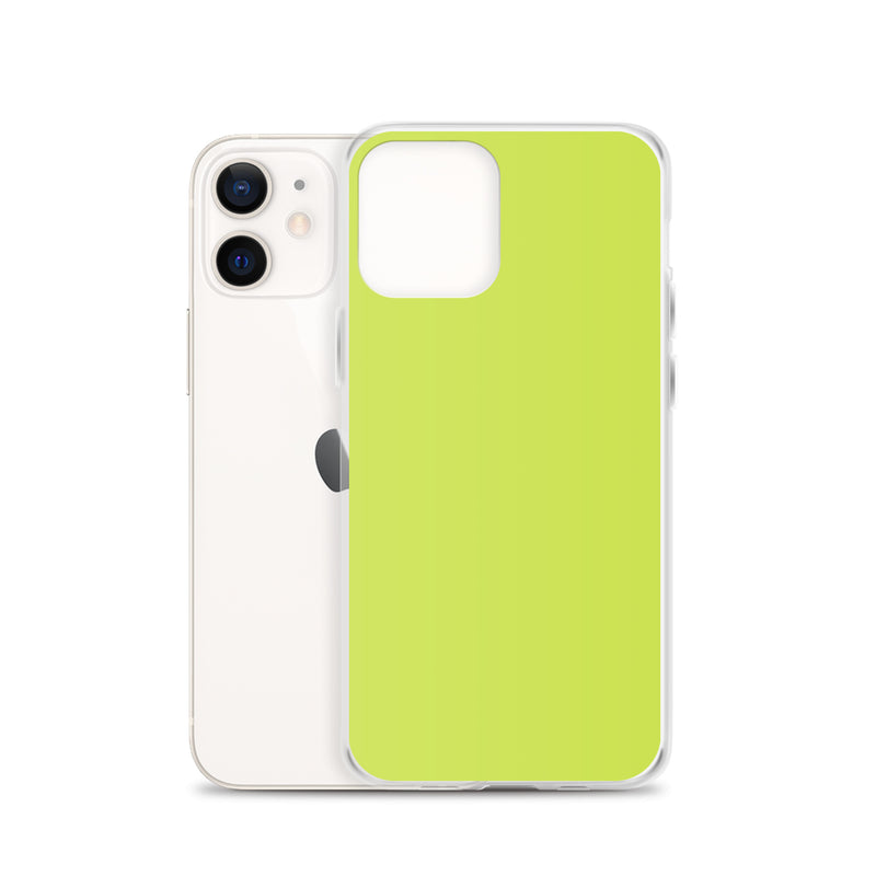 Load image into Gallery viewer, Plain Color Mindaro Green iPhone Case Clear Bump Resistant CREATIVETECH