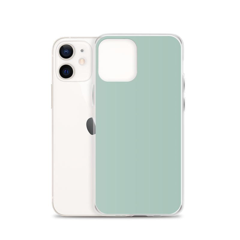 Load image into Gallery viewer, Plain Color Opal Green Blue iPhone Case Clear Bump Resistant CREATIVETECH