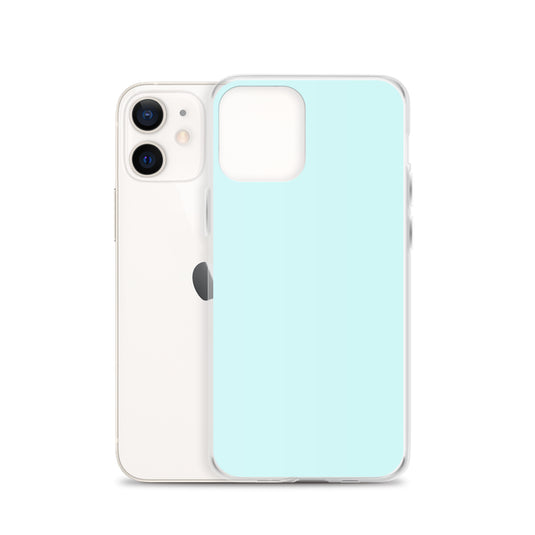 Plain Color Light Cyan Blue iPhone Case Clear Bump Resistant CREATIVETECH