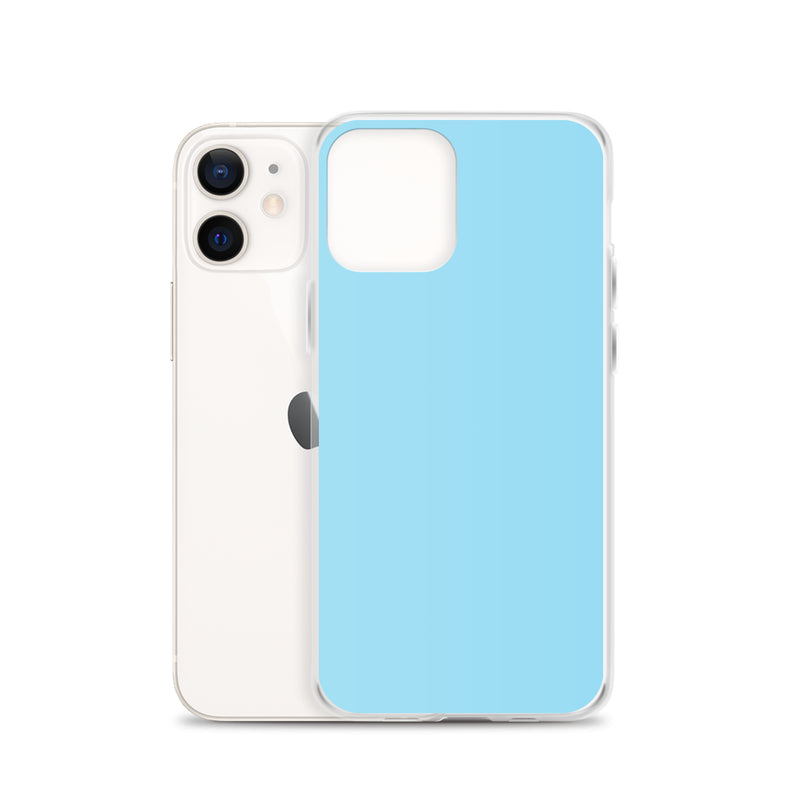 Load image into Gallery viewer, Plain Color Columbia Blue iPhone Case Clear Bump Resistant CREATIVETECH