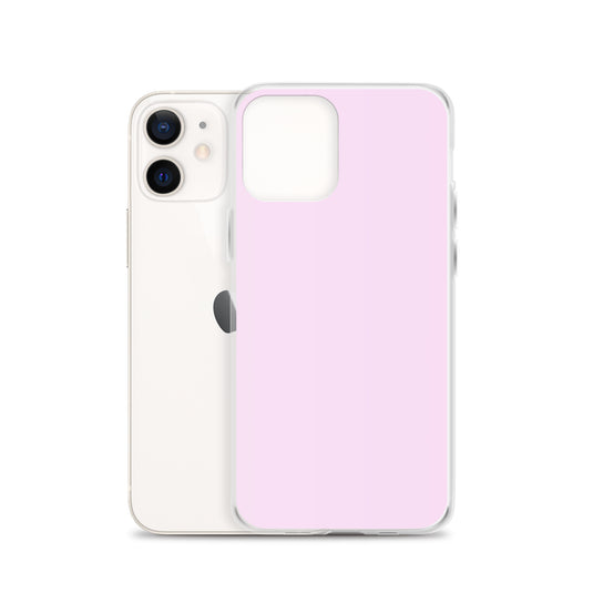 Selago Pink iPhone Clear Thin Case Plain Color CREATIVETECH