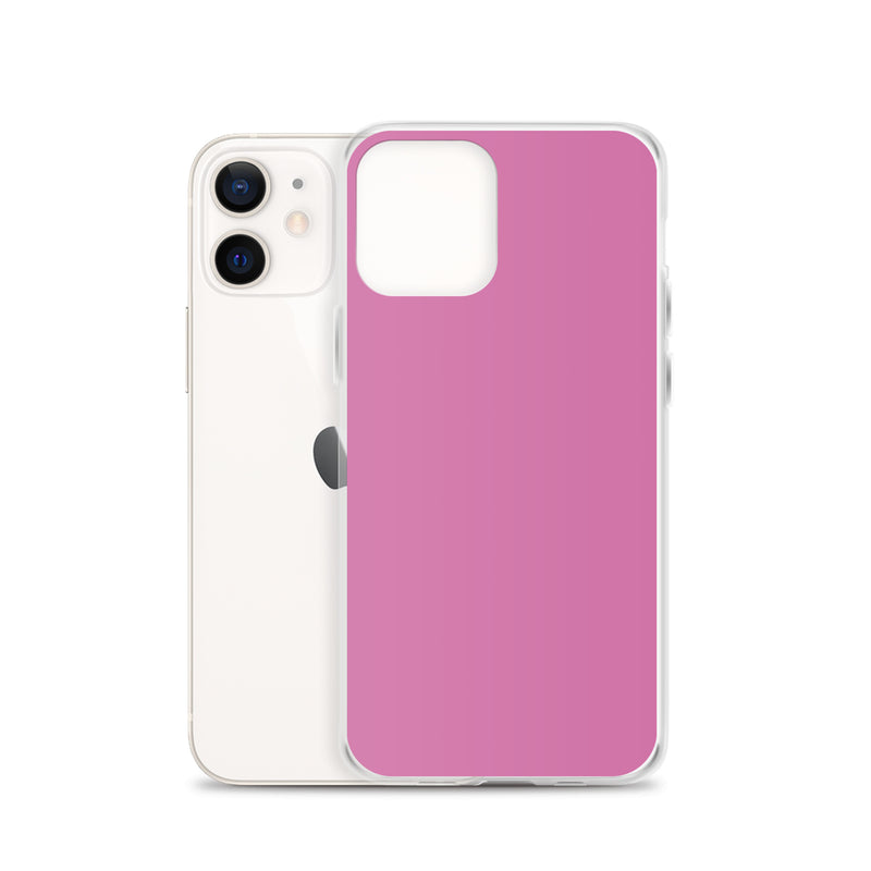 Load image into Gallery viewer, Hopbush Pink iPhone Clear Thin Case Plain Color CREATIVETECH