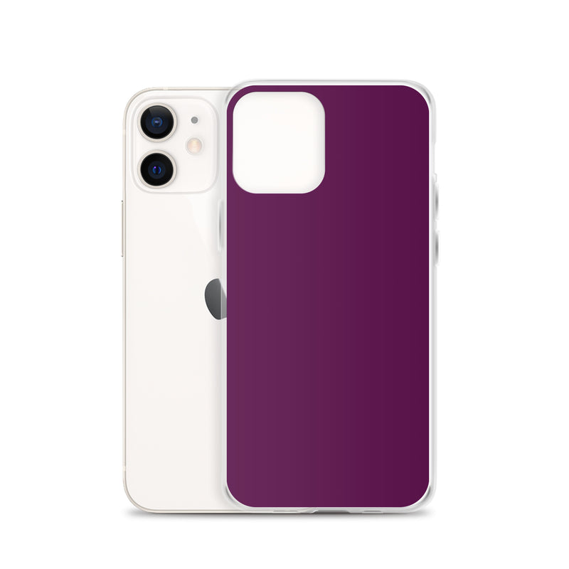 Load image into Gallery viewer, Tyrian Purple iPhone Clear Thin Case Plain Color CREATIVETECH
