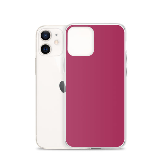 Lipstick Pink Red iPhone Clear Thin Case Plain Color CREATIVETECH