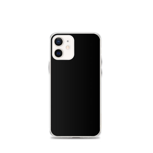 Plain Color Black iPhone Case Clear Bump Resistant Flexible CREATIVETECH