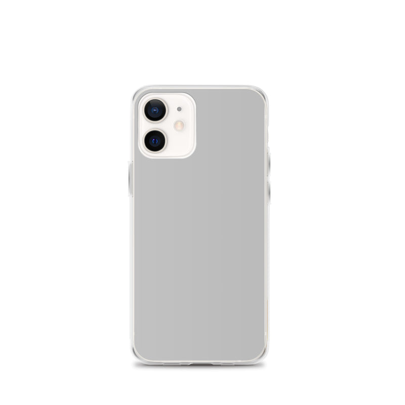 Load image into Gallery viewer, Plain Color Silver Grey iPhone Case Clear Bump Resistant Flexible CREATIVETECH