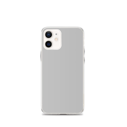 Plain Color Silver Grey iPhone Case Clear Bump Resistant Flexible CREATIVETECH