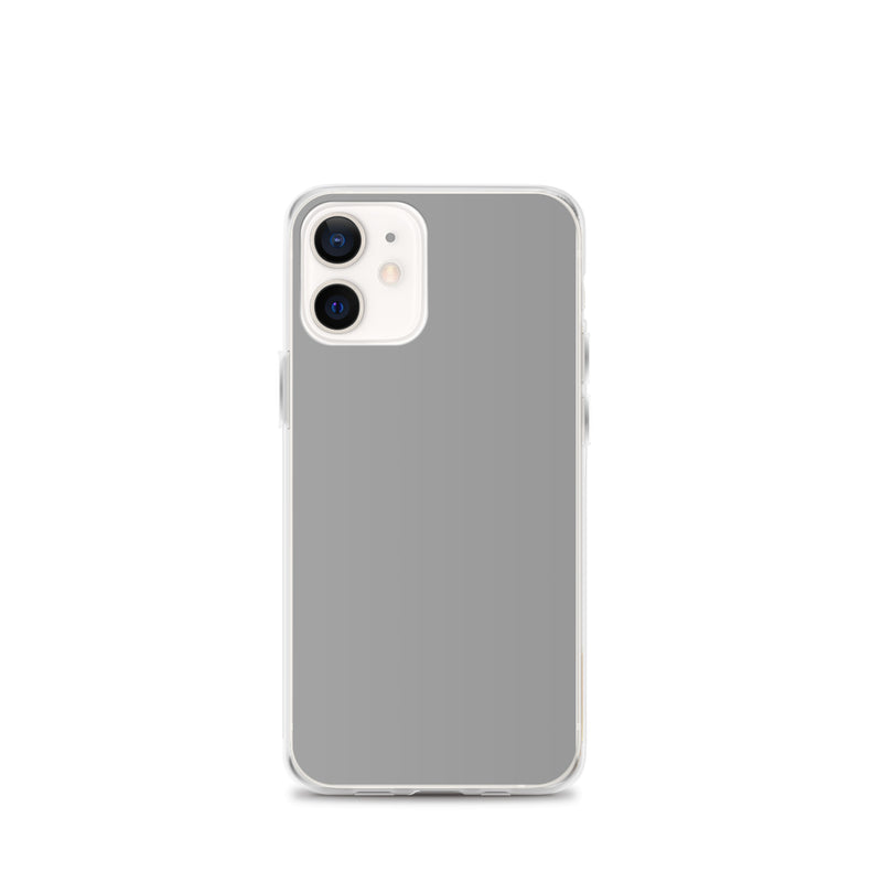 Load image into Gallery viewer, Plain Color Nobel Grey iPhone Case Clear Bump Resistant Flexible CREATIVETECH