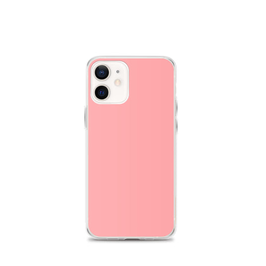 Plain Color Wewak Pink iPhone Case Clear Bump Resistant Flexible CREATIVETECH