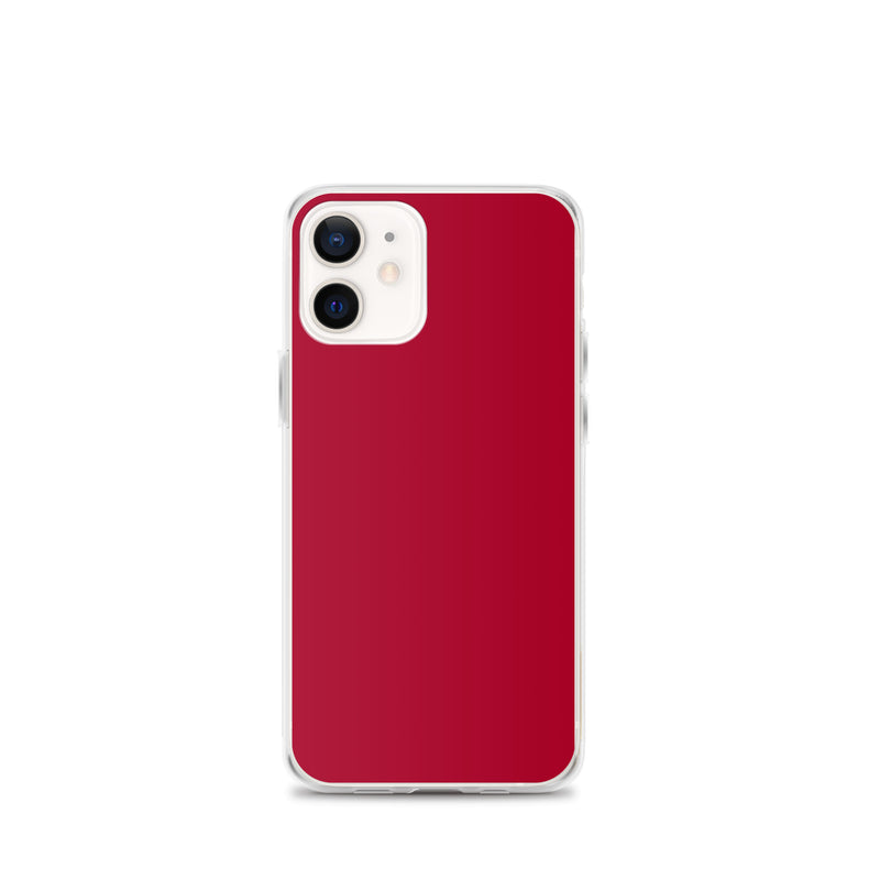 Load image into Gallery viewer, Plain Color Carmine Red iPhone Case Clear Bump Resistant Flexible CREATIVETECH