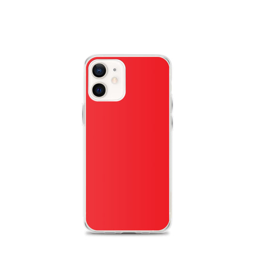 Plain Color Alizarin Red iPhone Case Clear Bump Resistant Flexible CREATIVETECH