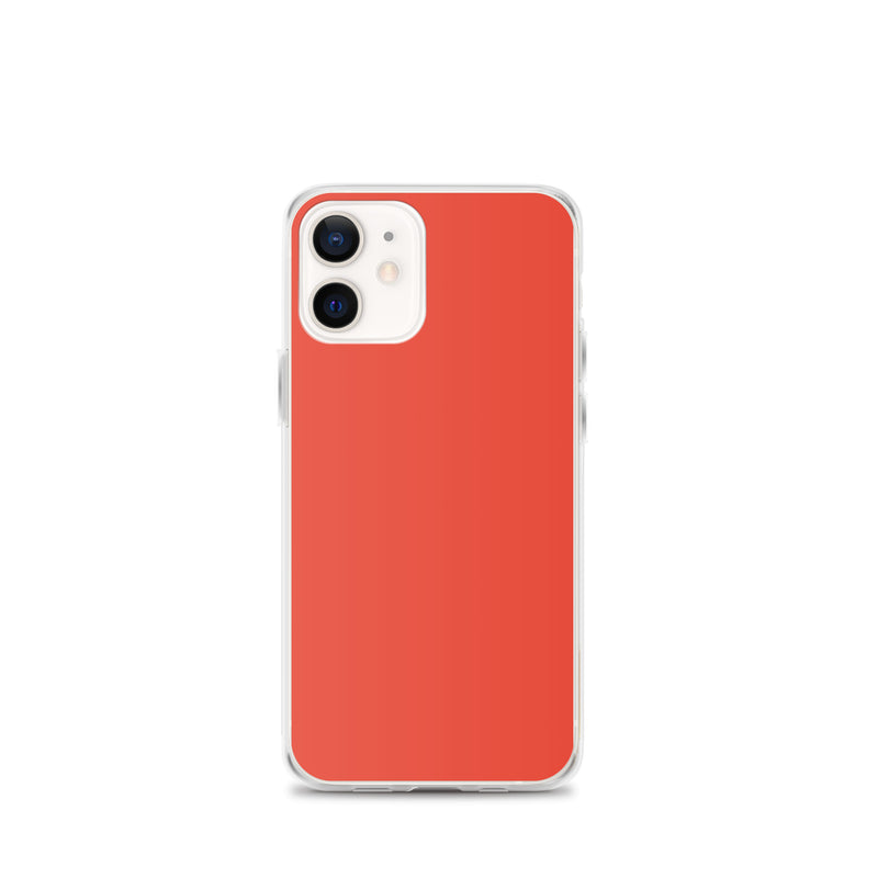 Load image into Gallery viewer, Plain Color Orange Red iPhone Case Clear Bump Resistant Flexible CREATIVETECH