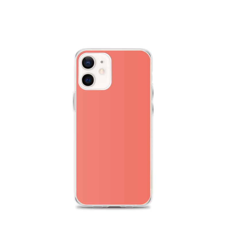 Load image into Gallery viewer, Plain Color Geraldine Orange Red Pink iPhone Case Clear Bump Resistant Flexible CREATIVETECH