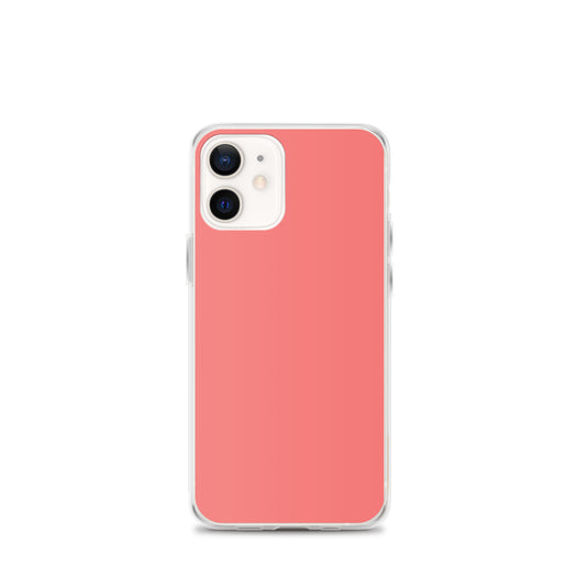 Plain Color Salmon Pink iPhone Case Clear Bump Resistant Flexible CREATIVETECH