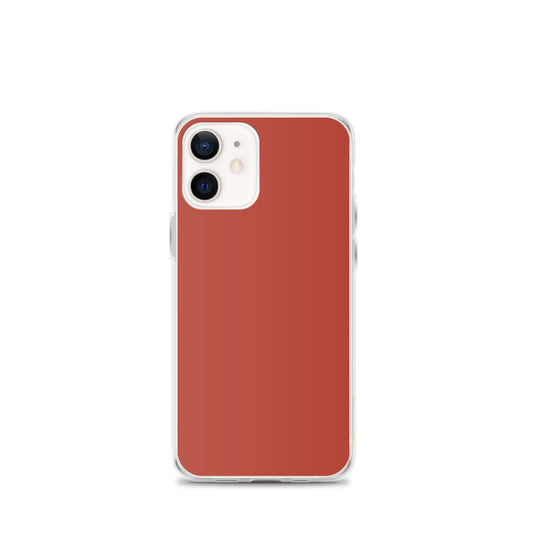 Plain Color Medium Carmine Red iPhone Case Clear Bump Resistant Flexible CREATIVETECH