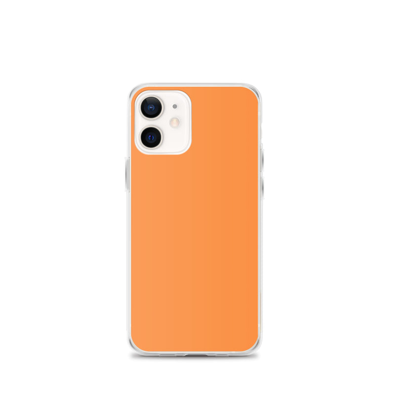 Load image into Gallery viewer, Plain Color Sea Buckthorn Orange iPhone Case Clear Bump Resistant Flexible CREATIVETECH