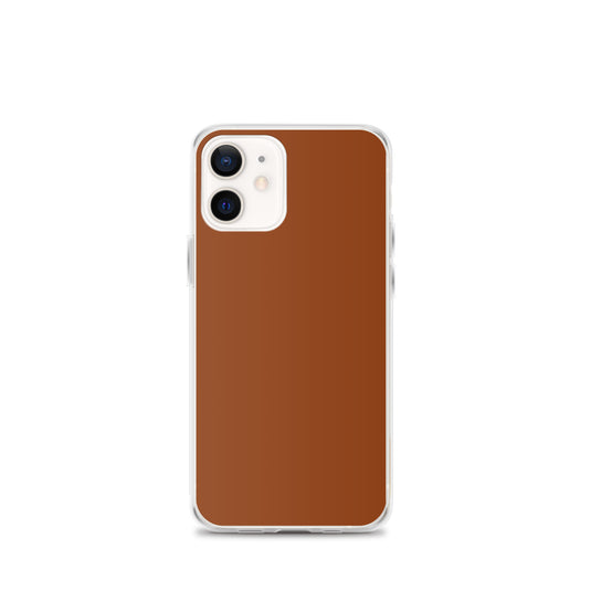 Plain Color Saddle Brown iPhone Case Clear Bump Resistant Flexible CREATIVETECH