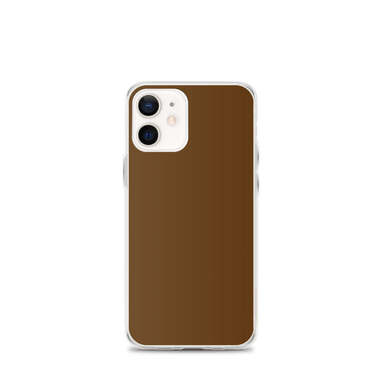 Load image into Gallery viewer, Plain Color Brown iPhone Case Clear Bump Resistant Flexible CREATIVETECH