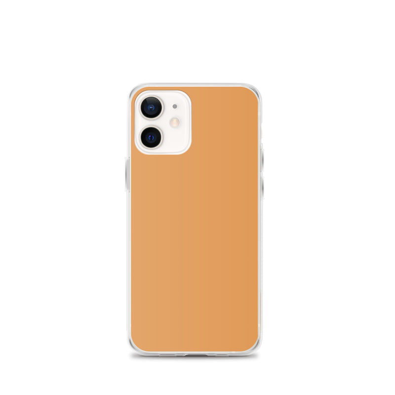 Load image into Gallery viewer, Plain Color Classy Orange iPhone Case Clear Bump Resistant Flexible CREATIVETECH